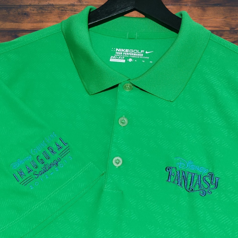 Nike Golf Tour Performance Polo Shirt Mens XL Disney Fantasy Inaugural Sailing